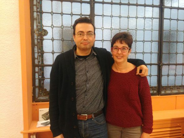 Silvia Fernández con el profesor Ignacio Ferrando.