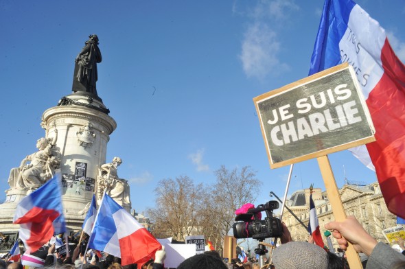 Marcha a favor de la libertad de expresión en París tras el atentado en la revista Charlie Hebdo. Foto: Sebastien Amiet / Flickr Creative Commons.