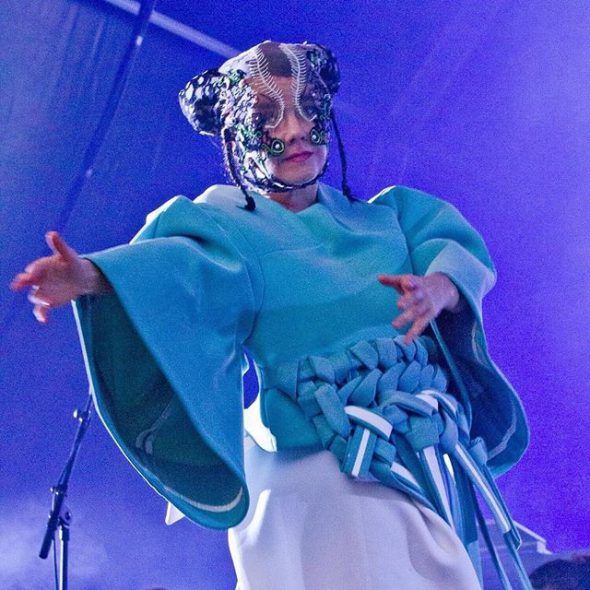 Björk durante su concierto en Barcelona el pasado viernes. Foto: Francesc Fábregas subida al Instagram de la artista. 