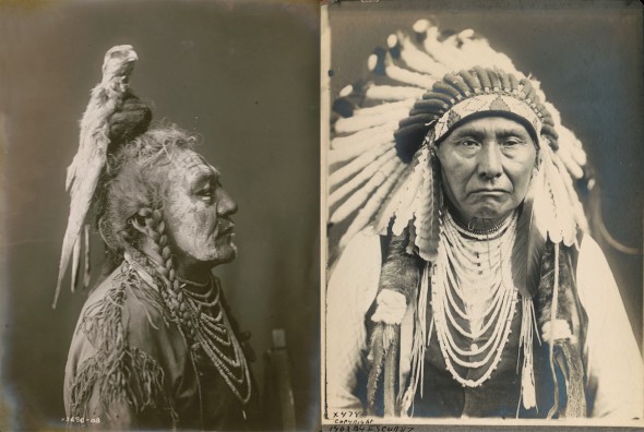 Dos fotografías de Edward S. Curtis de principios de 1900. Biblioteca del Congreso. Washington D. C. 