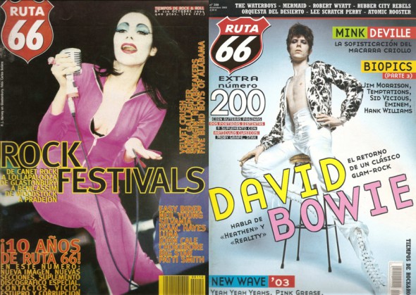 Pj Harvey y David Bowie han protagonizado portadas de 'Ruta 66'.