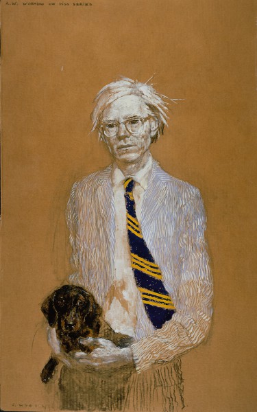 Jamie Wyeth. Andy Warhol trabajando en la serie Pis', 2007. The Phyllis and Jamie Wyeth Collection.
