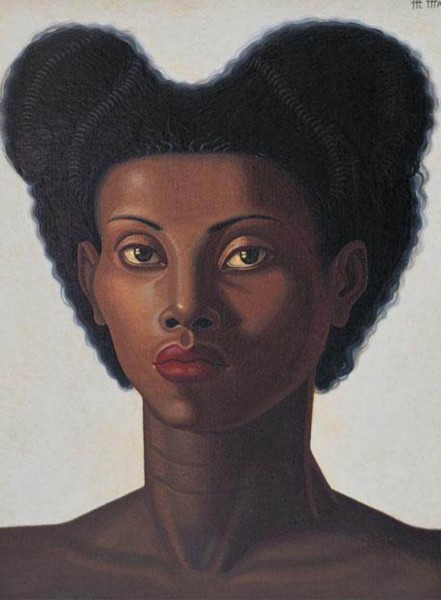 Maruja Mallo. Cabez de mujer negra, 1946. Óleo sobre lienzo. Museo de Pontevedra. 