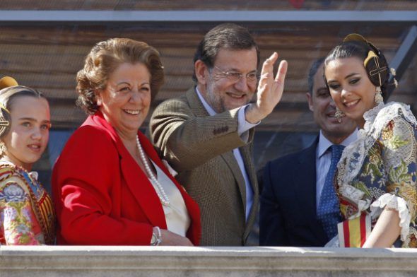 Rita Barberá en Valencia con Mariano Rajoy en 2011. Foto: Partido Popular Comunidad Valenciana. 