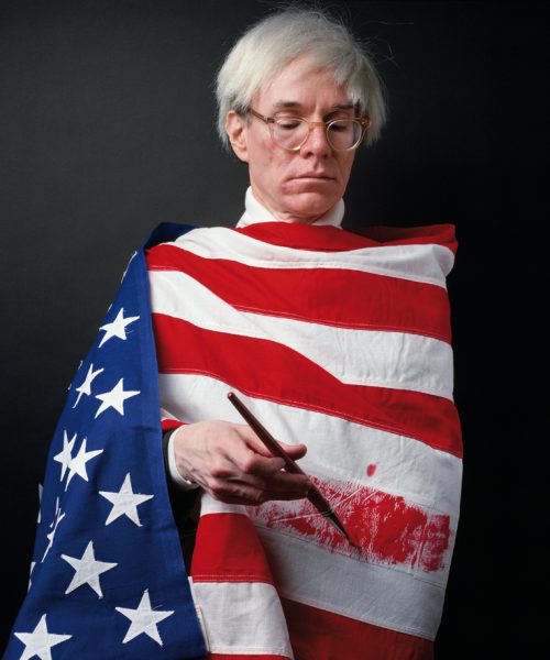 Andy Warhol fotografiado por Alberto Schommer en 1983.