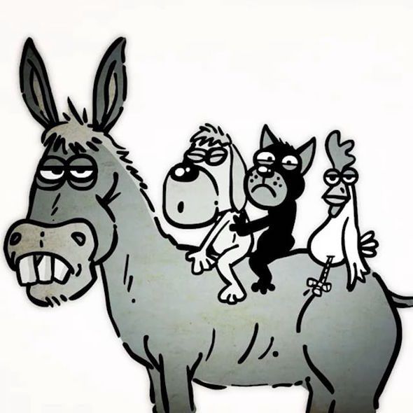 No ver tres en un burro. Fotograma de la webserie Pésame Street.