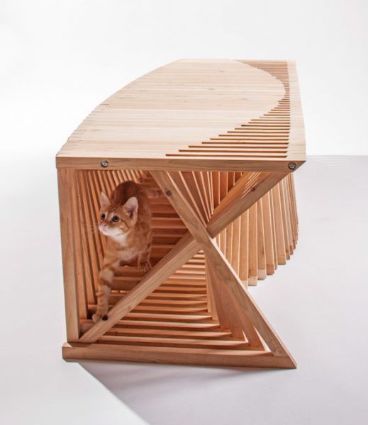 Casa túnel para gatos creada por Formation Association. /Foto: Grey Crawford, Architects for animals