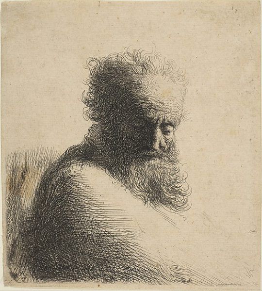 Grabado de Rembrandt en el Metropolitan de Nueva York. (1606–1669 Amsterdam).