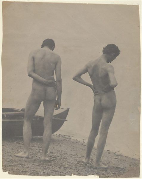 Thomas Eakins y John Laurie Wallace en la playa.