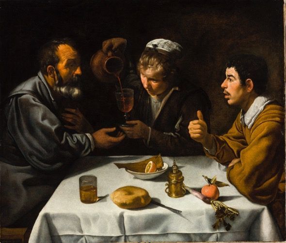 Velázquez. 'El almuerzo' hacia 1618-1619. Budapest, Museo de Bellas Artes