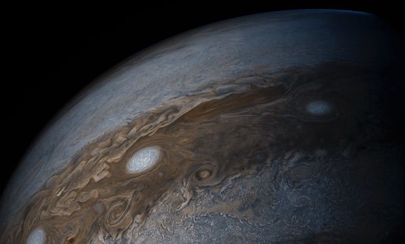 El planeta Júpiter fotografiado por la sonda Juno. Foto: NASA.