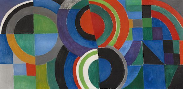 Sonia Delaunay Ritmo color, 1964 (Rhythm Colour) Óleo sobre lienzo. 97,5 x 195,5 cm Musée d'Art moderne de la Ville de Paris. Donación Charles Delaunay en 1985