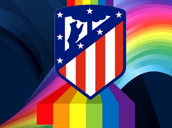 Logotipo del grupo LGTBI de seguidores del Atlético de Madrid realizado por Fito Vázquez.