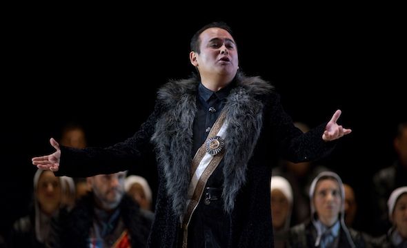 El tenor mexicano Javier Camarena en I Puritani de Bellini en 2016 en el Teatro Real. Foto: Javier del Real.