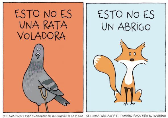 Ilustraciones de Joaquín Secall para la agenda de 2018 que ha editado la organización animalista 'Capital Animal'. 