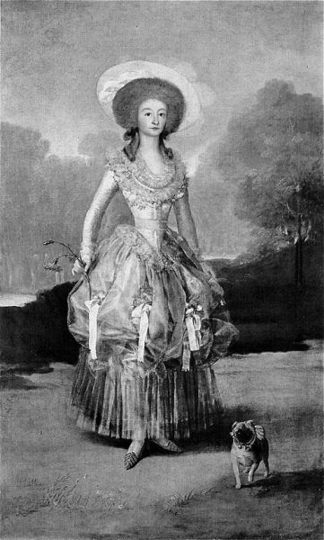 Grabado de la Marquesa de Pontejos de Goya. 
