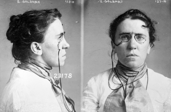 Foto tomada en 1901 cuando Emma Goldman estuvo implicada en el asesinato del presidente McKinley. Foto: Biblioteca del Congreso de Estados Unidos. 