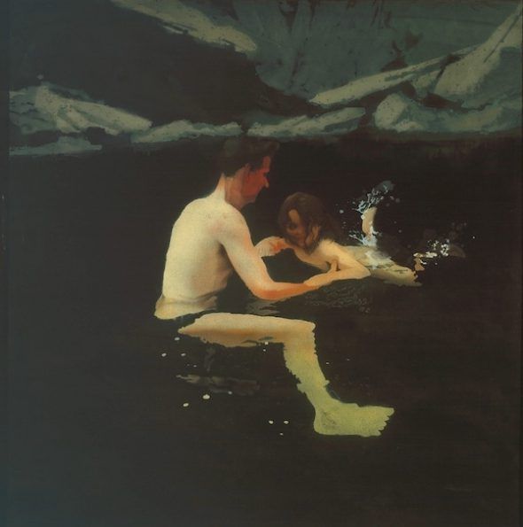 Michael Andrews. Melanie and Me Swimming. Tate © The estate of Michael Andrews 