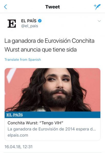 Captura del desafortunado tuit de El País que más tarde fue eliminado. 