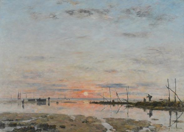 Eugène Boudin Marea baja, 1884 (Marée basse) (Low Tide) Óleo sobre lienzo. 117 x 160 cm Musée des Beaux-Arts de Saint-Lô