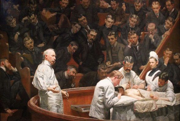 'La clínica Agnew', óleo de Thomas Eakins de 1889. 