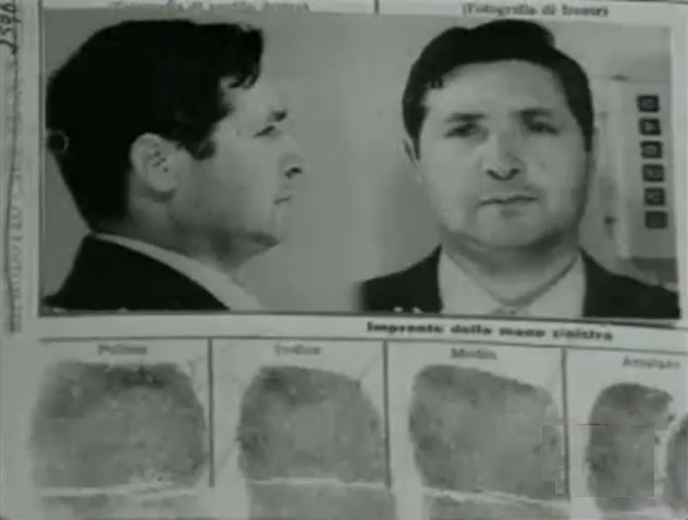 Ficha policial del sanguinario mafioso Salvatore Riina.