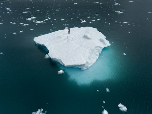 Una de las obras del 'Proyecto Icebergs' de Rubén Martín de Lucas. 