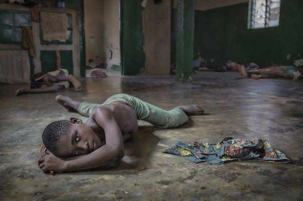 Noir es un niño esclavo que ha sido rescatado. Centro de acogida de los misioneros salesianos en Kara. Togo. Foto: Ana Palacios. 