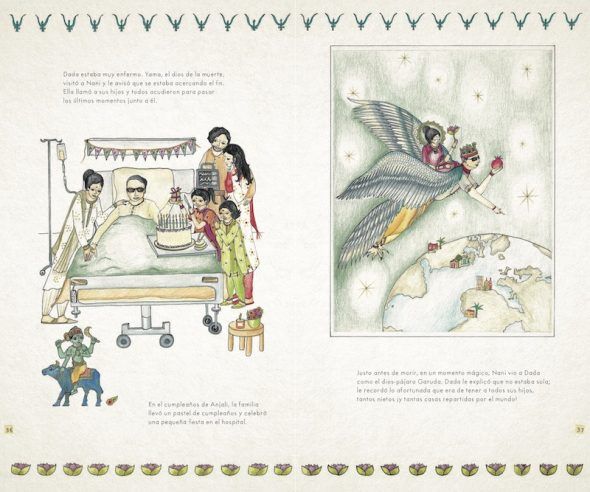 Páginas del libro 'Las visitas de Nani'.