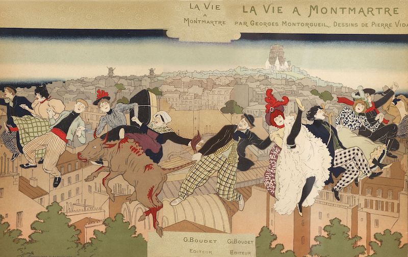 Pierre Marie Louis Vidal (1849-1925), Cubierta para La Vie à Montmartre, 1897, Colección particular. Foto: Elsevier Stokmans Fotografie.