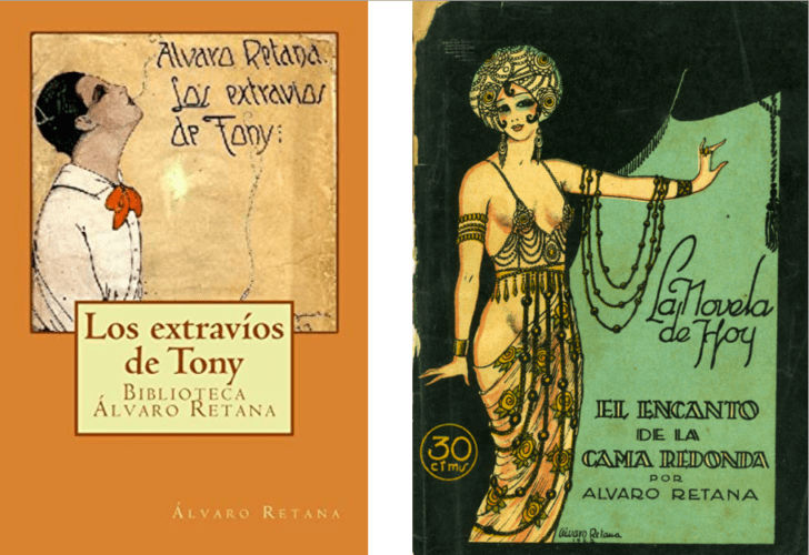 Dos de las novelas de Álvaro Retana, 'Los desvaríos de Tony' y 'El encanto de la cama redonda'.