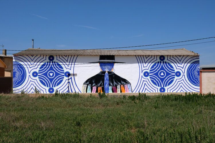 Mural Los Quintos en Castrogonzalo, Zamora, de Joaquín Vila.