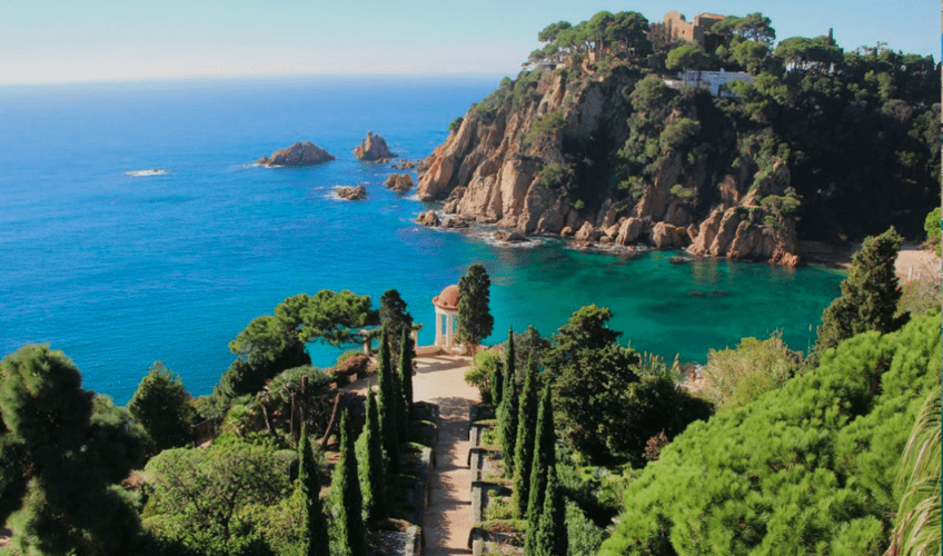 Impresionante vista desde el Jardín Botánico Marimutra en Blanes. Foto: Jardín Botánico Marimutra.