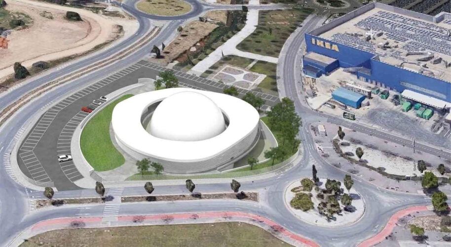 Ficción por ordenador de cómo quedará el nuevo planetario de Málaga.