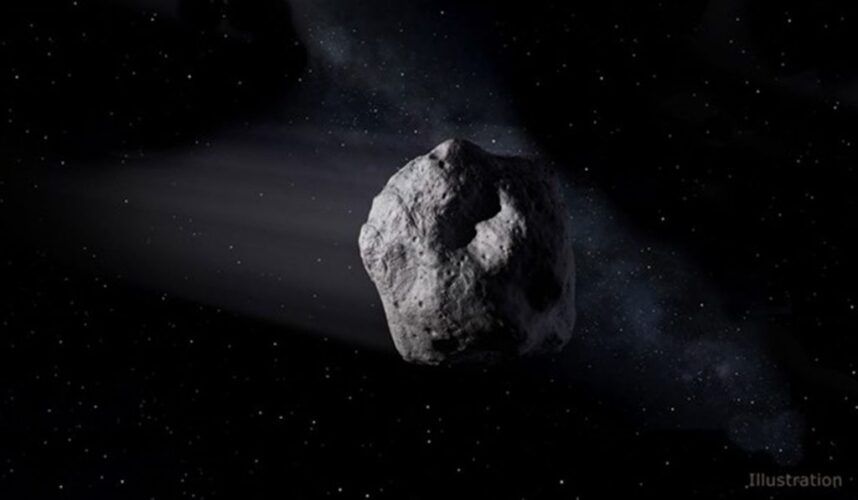 Una imagen simulada del asteroide 2024 YR4.