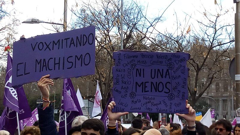 Pancartas en una manifestación del 8M. Foto: Consuelo Fernández/CC: