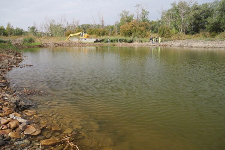 Restauración de las lagunas de Islillas el pasado mes de octubre.