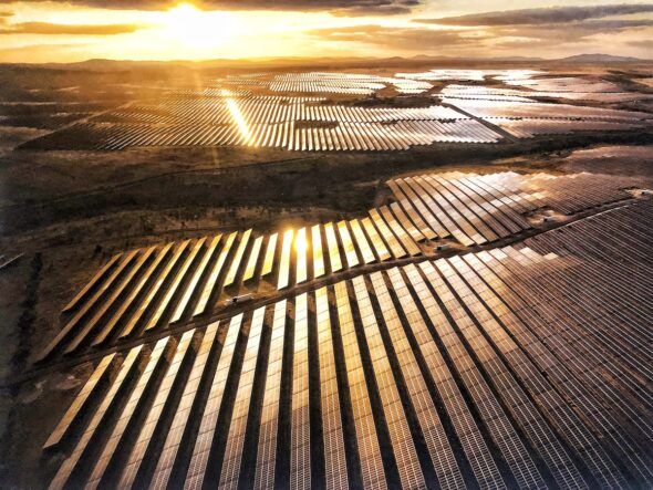 Un mar de placas solares. 