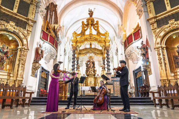 La Iglesia Parroquial La Asunción de Nuestra Señora de Cariñena (Zaragoza) organiza conciertos de clásica para sus vecinos.
