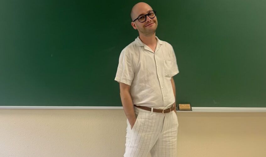 El escritor y profesor de instituto Álvaro Domínguez.