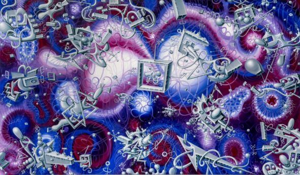 Kenny Scharf. 'ORGANIBOTZ', 2025. Cortesía del artista y Almine Rech © Kenny Scharf. 